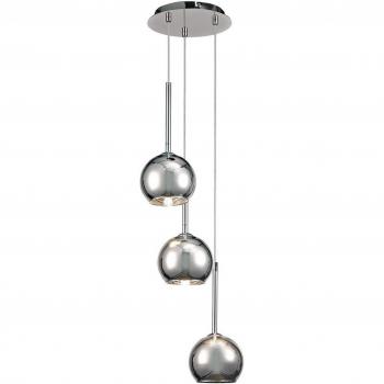 Lámpara colgante Regina Cromo pulido 3 bombillas 35cm, tipo: lámpara colgante, características: cromo pulido, 3 bombillas G9, diámetro de 35 cm
