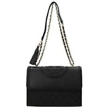Bolso de Hombro Tory Burch Mujer Piel Negro y Oro 31381001 Negro 8x20x27 cm