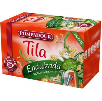 Pompadour Té Infusion Tila Endulzada - 20 bolsitas - [Pack de 10]
