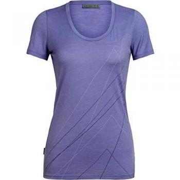 Icebreaker Tech Lite Scoop Van Life - Camiseta de manga corta para mujer, Mujer, color Pinnacle Orchid, tamaño L