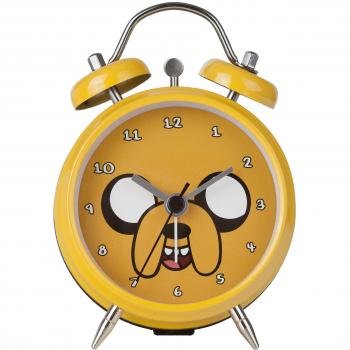 Adventure Time Mini Reloj Despertador de Doble Campana, Amarillo, 4 x 8 x 12.5 cm