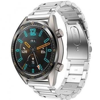 Supore Correa Compatible con Huawei Watch GT2 46mm/Watch GT 46mm/Watch GT Active/Watch 2 Pro/Honor Watch Magic/Galaxy Watch 46mm/Gear S3/Gear 2, Correa de Repuesto de Acero Inoxidable de 22 mm
