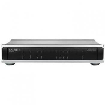 Router Empresarial Gigabit LANCOM 1800EF con Switch de 4 Puertos - Negro y Plata