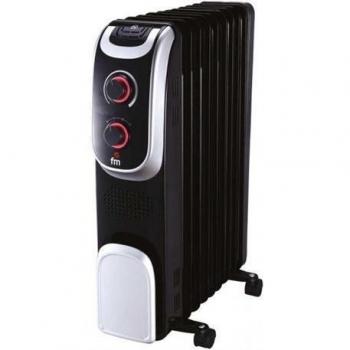 Radiador de Aceite Eléctrico FM RL-20, 2000W, 9 Elementos, Color Negro