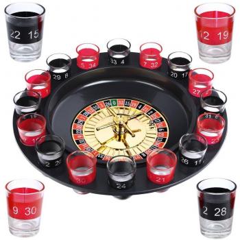 Schramm® Juego de Beber Ruleta Incl. Embalaje de Regalo Juego de Beber para Adultos