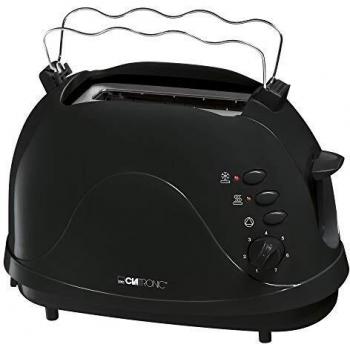 Clatronic TA 3565 Tostadora de Pan Pequeña con 2 Ranuras, 3 Función, 700 W, plástico, Negro