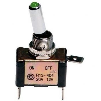 Kipp - Interruptor de encendido/apagado con control LED verde 12 V 20 A 45558