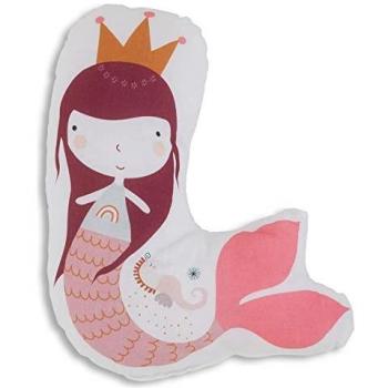 Cojín Infantil Forma Sirena 40 cm Relleno Haciendo El Indio Fabricado en España