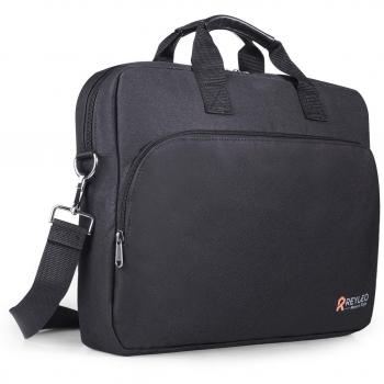 REYLEO Maletín para Portátil 15.6 Pulgadas Bolsa de Portátil de Negocios Bandolera de Viaje con Correa de Equipaje para Hombres Mujeres para MacBook HP DELL Lenovo Notebook Tableta, Negro