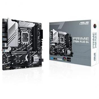 ASUS Prime Z790M-PLUS D4, an Intel Z790 LGA 1700 mATX motherboard with PCIe 5.0, three M.2 slots, 10+1