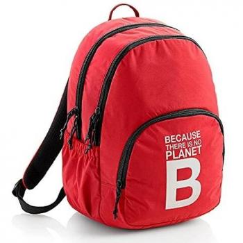 Miquelrius ECOALF - Mochila Grande Triple, Tres Compartimentos, Materiales Reciclados, color Rojo