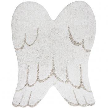 Alfombra lavable Mini Alas de ángel - LORENA CANALS algodón blanco 75x100 cm