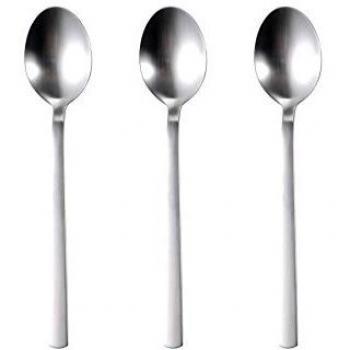 Bergner Agradable té Cuchara Set, Plata, 2 Piezas