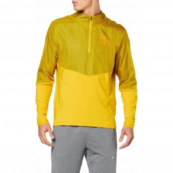 Nike M Nk Elmnt Top Hz Hybrid Gx Long Sleeved T-Shirt, Hombre, Dark Sulfur/Reflective silv, 2XL