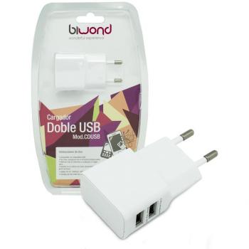 Cargador Doble USB 2A-1A Biwond