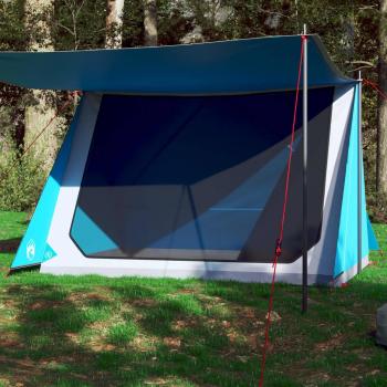 vidaXL Tienda de campaña 2 personas impermeable tela opaca color blanco, azul, gris y naranja