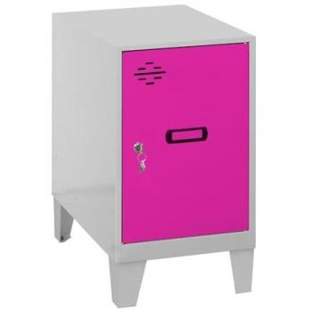Casillero Simon Locker Dism.Mini 575x400x500 Gris/Rosa con Pies - Metal