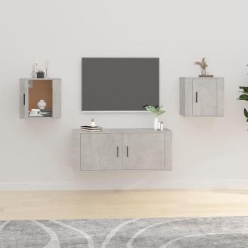 Muebles para TV de pared 2 uds gris hormigón 40x34,5x40 cm vidaXL