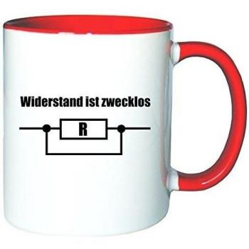 Mister Merchandise Pote del café Taza Widerstand ist Zwecklos jarra té copa, muchos colores