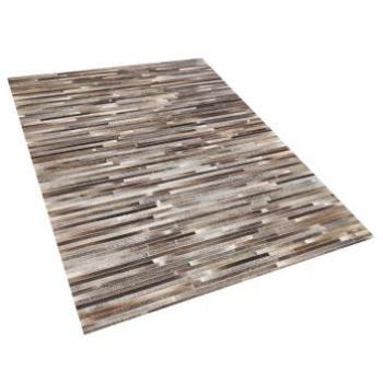 Alfombra de Piel de Vaca Patchwork Multicolor 160 x 230 cm Diseño a Rayas