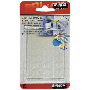 Brinox B51100H Adhesivo removible de silicona, Transparente, 80 x 60 mm