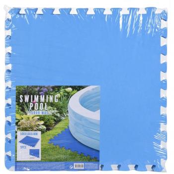 Base Piscina Set 9 Baldosas 50x50 Cm 4 Mm - Fácil Instalación Tipo Puzzle