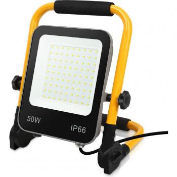 Proyector LED 50W IP66 con trípode para exteriores - Blanco Frío