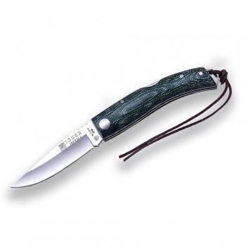 Navaja deportiva Joker Ibérica NV138 con mango de micarta verde y hoja de 7,5 cm MOVA - Ideal para pesca, caza, camping y senderismo