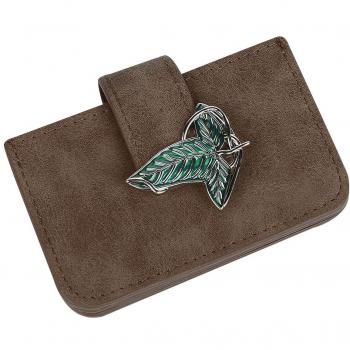 Herr der Ringe Señor de los Anillos pequeño Cambio Bolso Broche Hoja 10x6,5x2,5cm marrón