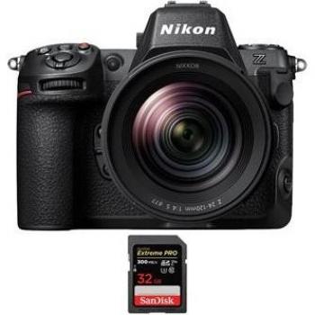 Cámara Evil Nikon Z8 con objetivo Z 24-120mm F4 S y tarjeta SanDisk 32GB Extreme PRO UHS-II SDXC 300 MB/s + Guía PDF MCZ DIRECT