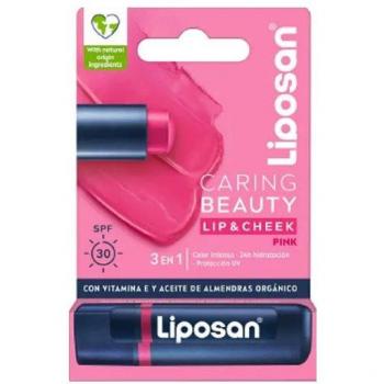Liposan Caring Beauty Bálsamo 3 en 1 Labios y Mejillas Intenso SPF 30 Nude Pink 4,8 g