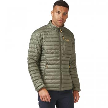 Rab Men's Microlight Insulated Down Jacket, Light Khaki, Size L