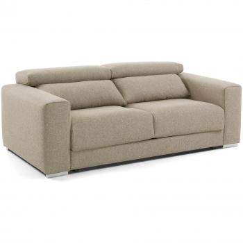 Kave Home - Sofá Atlanta de 3 plazas Beige con Respaldo reclinable y Ajustable, reposabrazos y Tela Antimanchas