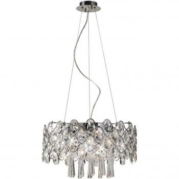 Lámpara colgante Kenzie de 10 luces G9 en cromo pulido y cristal
