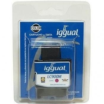 iggual Cartucho Reciclado Brother LC900M Magenta - Cartucho de tinta para impresoras