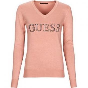 Guess Women's Pink V-Neck Pullover Sweater - Size XS