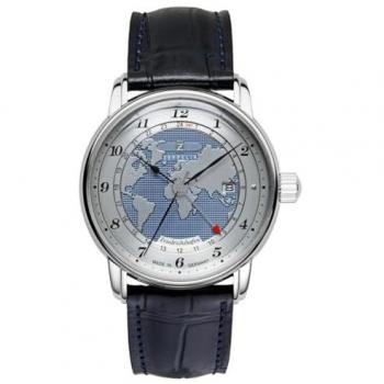 Zeppelin Friedrichshafen GMT Blue Automatic Men's Watch 42mm