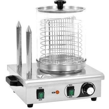 vidaXL Calentador Perritos Calientes 2 Varillas Acero Inoxidable 500 W Máquina