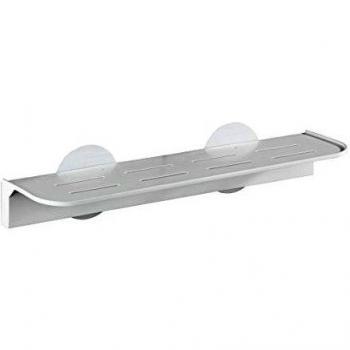 WENKO Static-Loc estante muralOsimo blanca - fijar sin taladrar, Polipropileno, 40 x 8 x 10 cm, Blanco