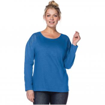 sheego Style Camiseta manga larga tallas grandes 100 % algodón Mujer