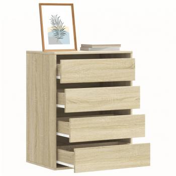 Cajonera de esquina madera ingeniería roble Sonoma 60x41x76 cm Marrón