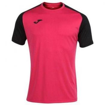 Joma Academy IV Men's Short Sleeve T-Shirt in Fuchsia and Black