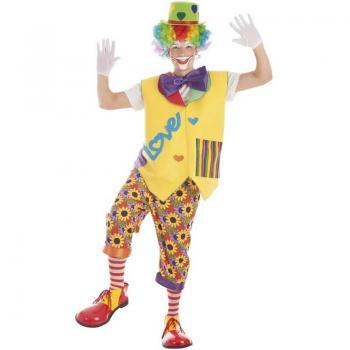 Disfraz de Payaso con Flores para Hombre