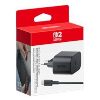 Adaptador de Corriente AC USB-C para Nintendo Switch 2 - Cargador Negro