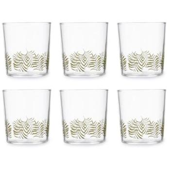 Set de 6 Vasos Altos Bicolor Luminarc Floral de Vidrio Ecológico 36CL Apto para Frigorífico