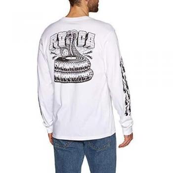 RVCA Snake Camiseta de Manga Larga Blanco Blanco S