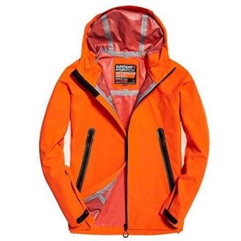 Superdry Hombre Chaqueta Impermeable Hydrotech Naranja XS