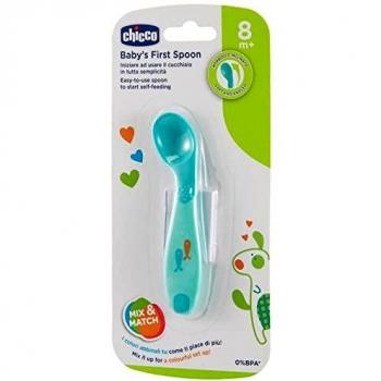 Cuchara de Alimentación Inclinada Chicco para Bebés +8 Meses, 1 Unidad