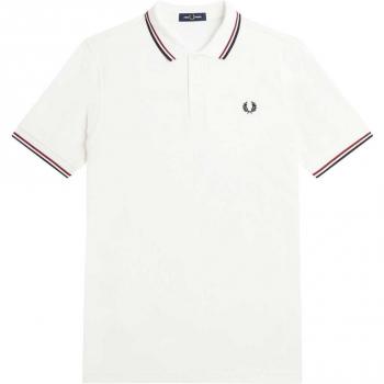 Fred Perry M3600 Twin Tipped Polo Shirt - Snow White - Size: L