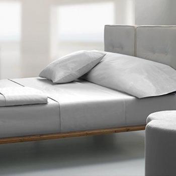 Atrivm Lifting Stripes - Juego de sábanas, 3 piezas, para cama de 180 cm, color blanco